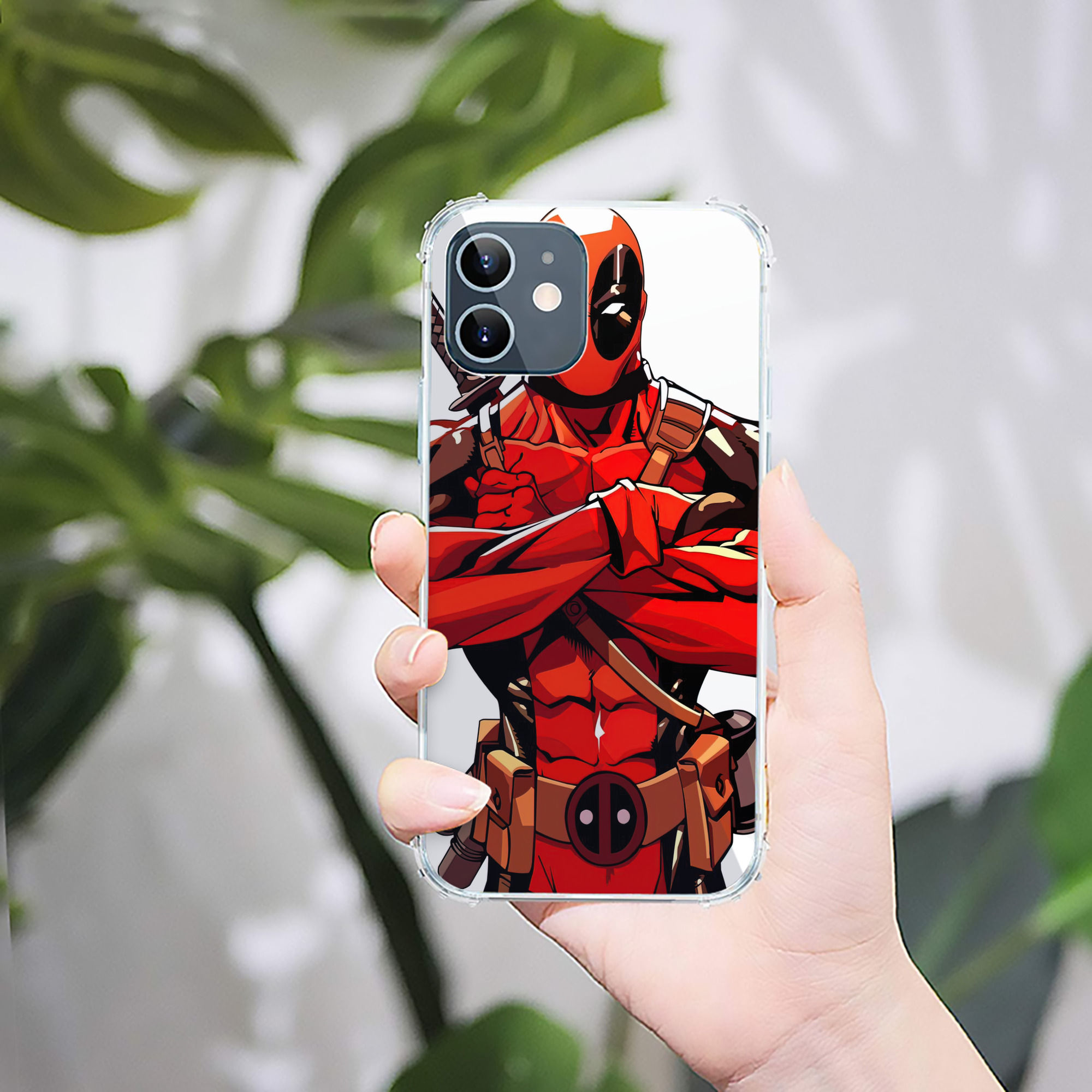 （画像用） Deadpool デッドプール 【iPhone 12シリーズ対応】透明スマホケース（クリアソフトケース）